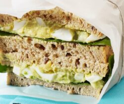 Healthy egg & avocado sandwich